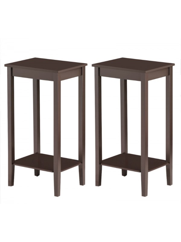 Set of 2 End Table Living Room Bedside Sofa Table Nightstand Wooden Side Table